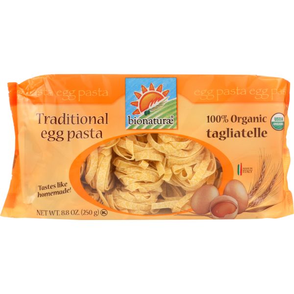 BIONATURAE: Organic Tagliatelle Egg Pasta, 8.8 oz