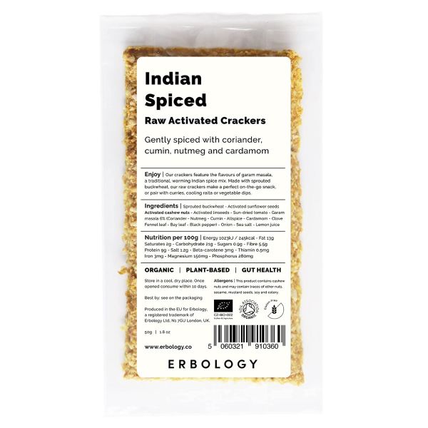 ERBOLOGY: Crackers Indian Spiced, 1.8 oz