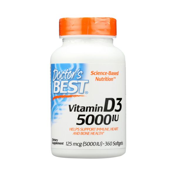 DOCTORS BEST: Vitamin D3 5000Iu, 360 sg