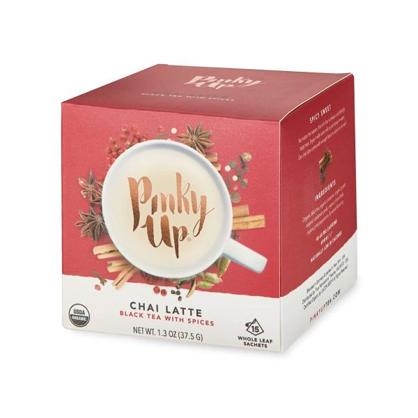 PINKY UP: Tea Sachet Chai Latte, 1.59 oz
