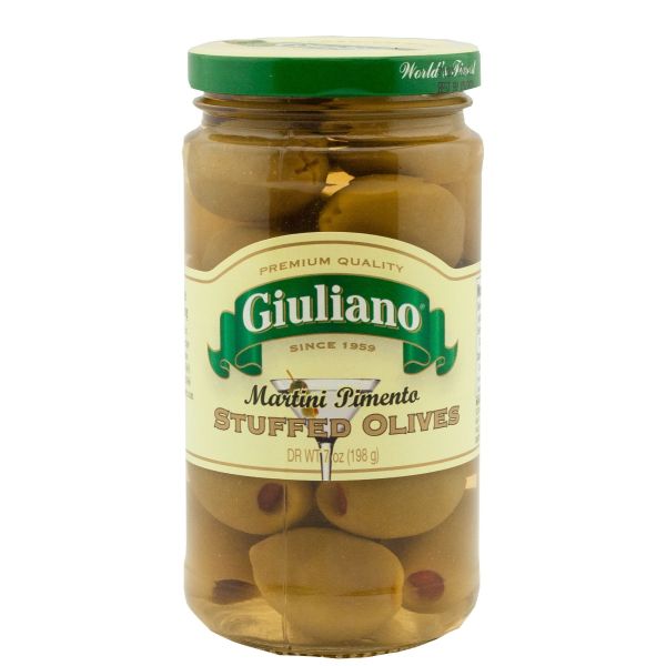 GIULIANO: Martini Pimento Stuffed Olives, 5 oz