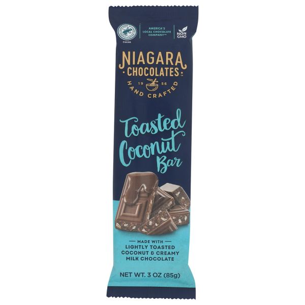 NIAGARA: Milk Chocolate Toasted Coconut Bar, 3 oz