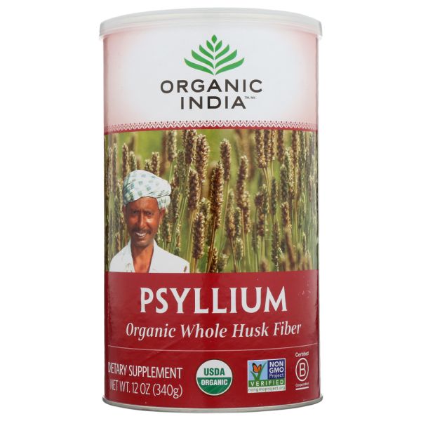 ORGANIC INDIA: Psyllium Organic Whole Husk Fiber, 12 oz