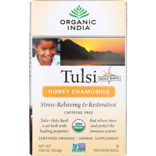 ORGANIC INDIA: Tea Tulsi Honey Chamomile, 18 bg
