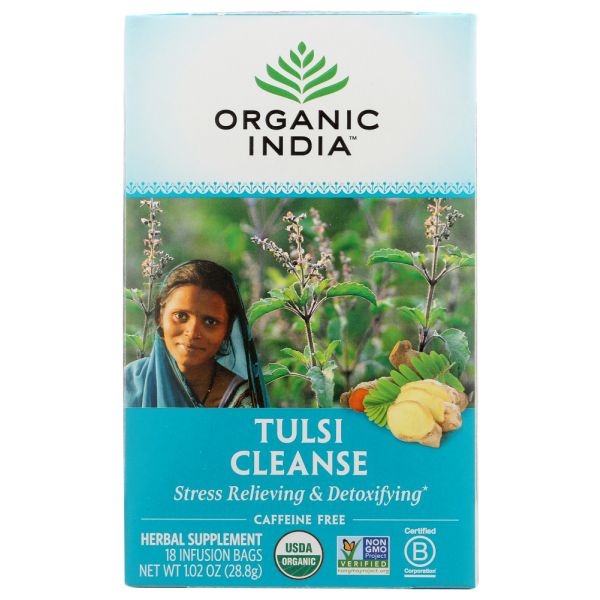 ORGANIC INDIA: Tea Tulsi Cleanse Organic, 18 bg
