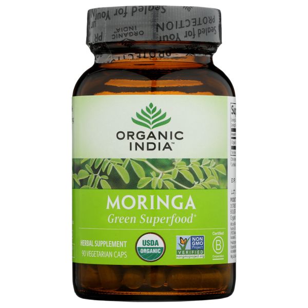 ORGANIC INDIA: Moringa Capsules, 90 Veggie Caps