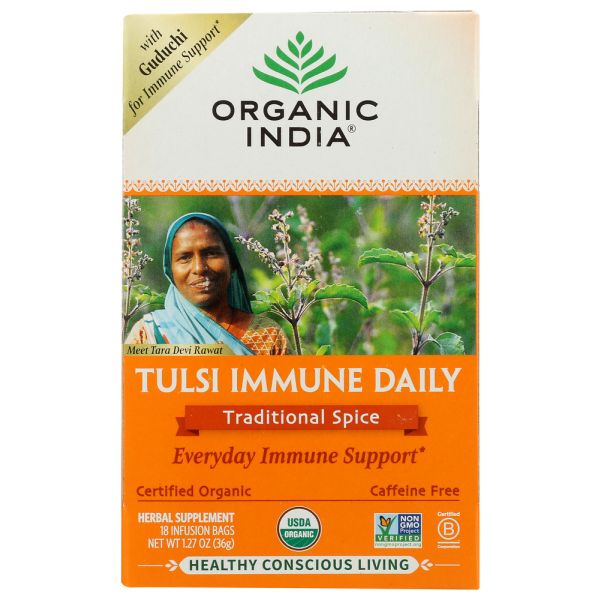 ORGANIC INDIA: Tulsi Immune Daily Tea, 18 bg