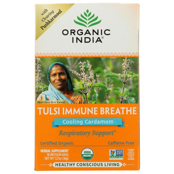 ORGANIC INDIA: Tulsi Immune Breathe Tea, 18 bg