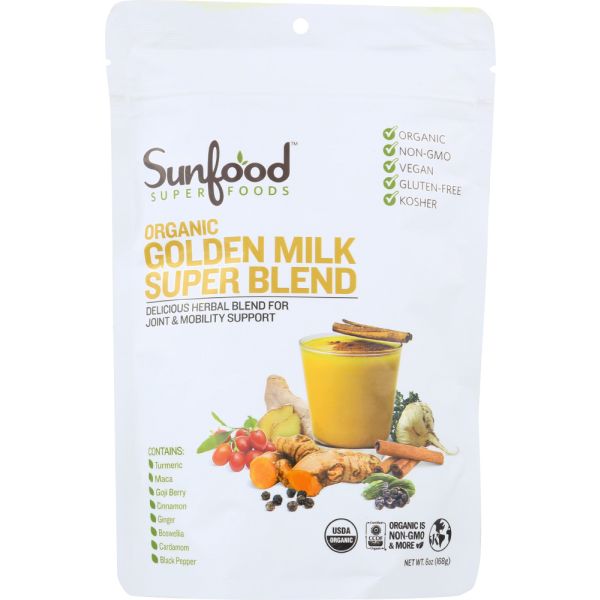 SUNFOOD SUPERFOODS: Golden Milk Super Blend, 6 oz