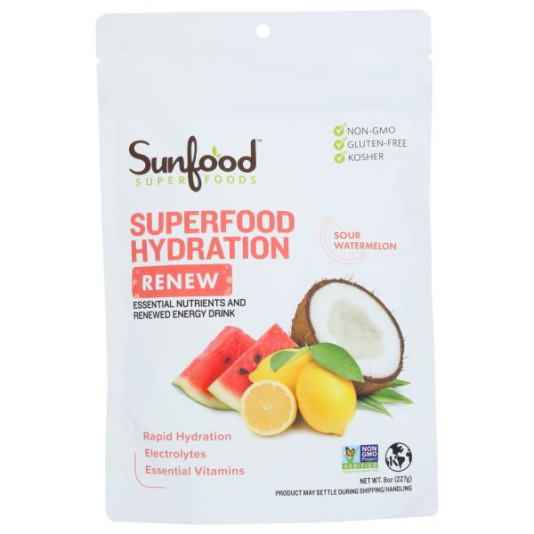 SUNFOOD SUPERFOODS: Superfood Hydratn Renew, 8 OZ