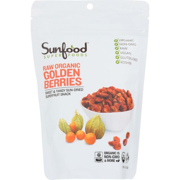 SUNFOOD SUPERFOODS: Organic Golden Berries, 8 oz