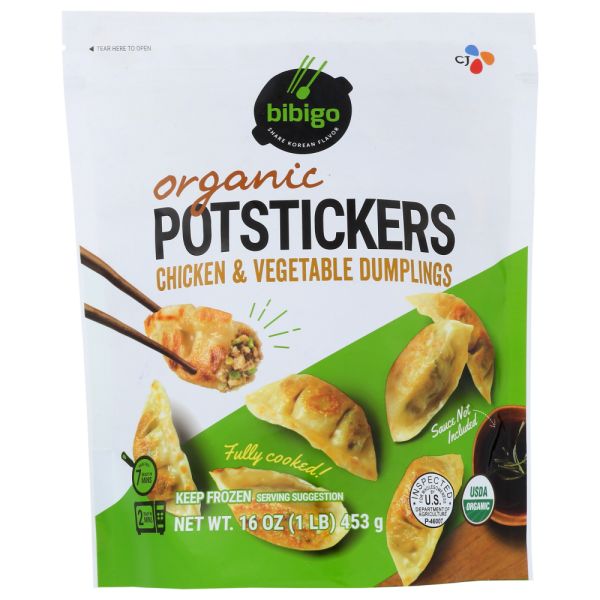 BIBIGO: Organic Potstickers Chicken and Vegetable Dumplings, 16 oz