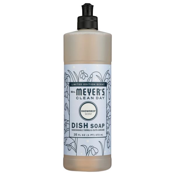 MRS MEYERS CLEAN DAY: Snowdrop Dish Soap, 16 oz