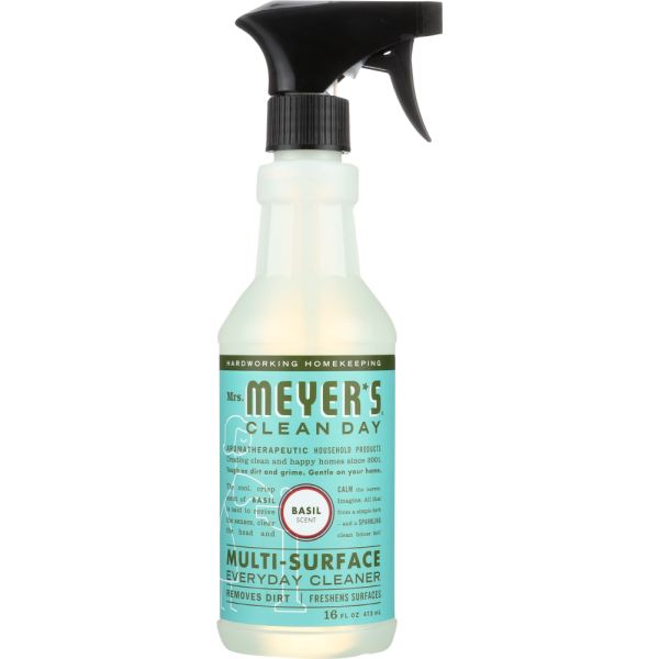 MRS. MEYER'S: Clean Day Multi-Surface Everyday Cleaner Basil Scent, 16 oz