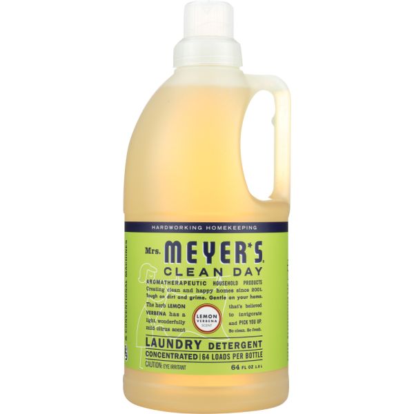 MRS. MEYER'S: Clean Day Laundry Detergent Lemon Verbena Scent, 64 oz