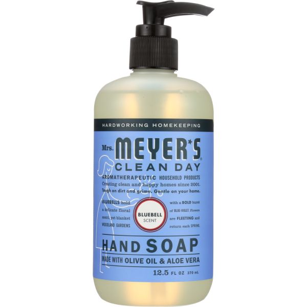 MRS. MEYER'S CLEAN DAY: Liquid Hand Soap Bluebell Scent, 12.5 oz