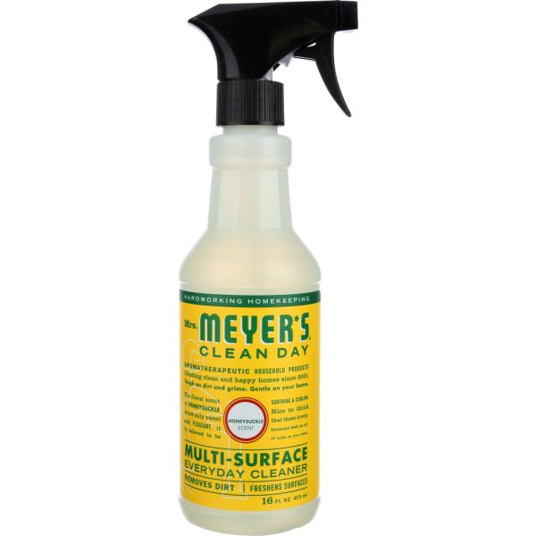 MRS MEYERS CLEAN DAY: Honeysuckle Multi-Surface Everyday Cleaner, 16 oz