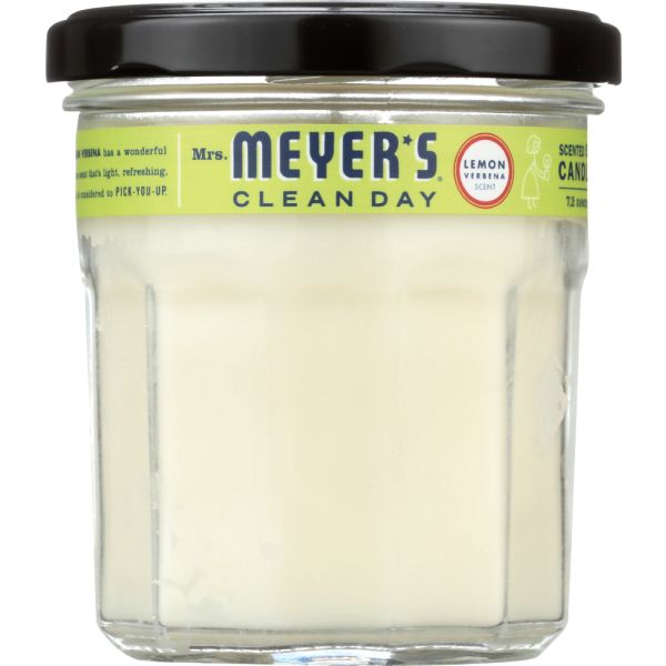 MRS MEYERS CLEAN DAY: Scented Soy Candle Lemon Verbena Scent, 7.2 oz