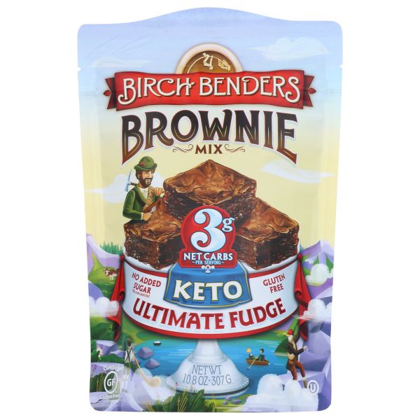 BIRCH BENDERS: Keto Ultimate Fudge Brownie Mix, 10.8 oz