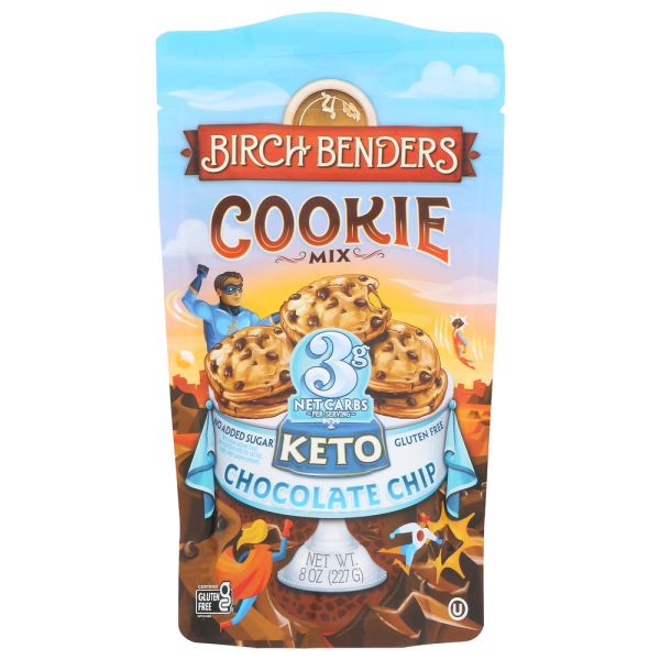 BIRCH BENDERS: Mix Keto Cho Chip Cookie, 8 OZ
