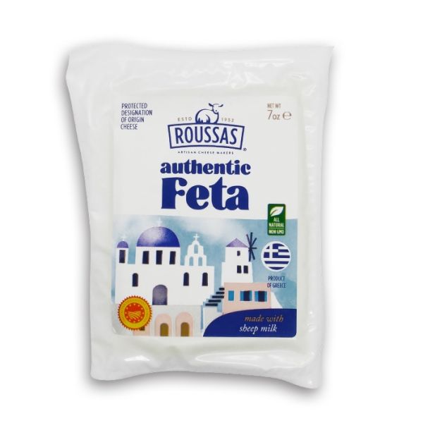 ROUSSAS: Authentic Feta PDO Cheese, 7 oz