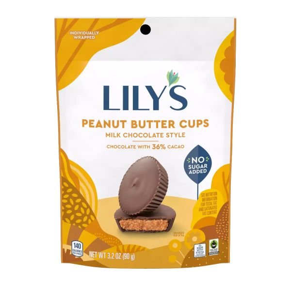 LILYS SWEETS: Milk Chocolate Style Peanut Butter Cups, 3.20 oz