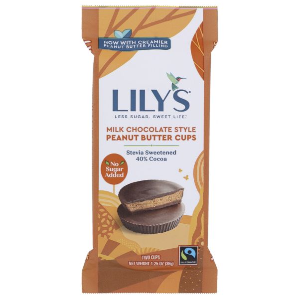 LILYS SWEETS: Milk Chocolate Style Peanut Butter Cups, 1.25 oz