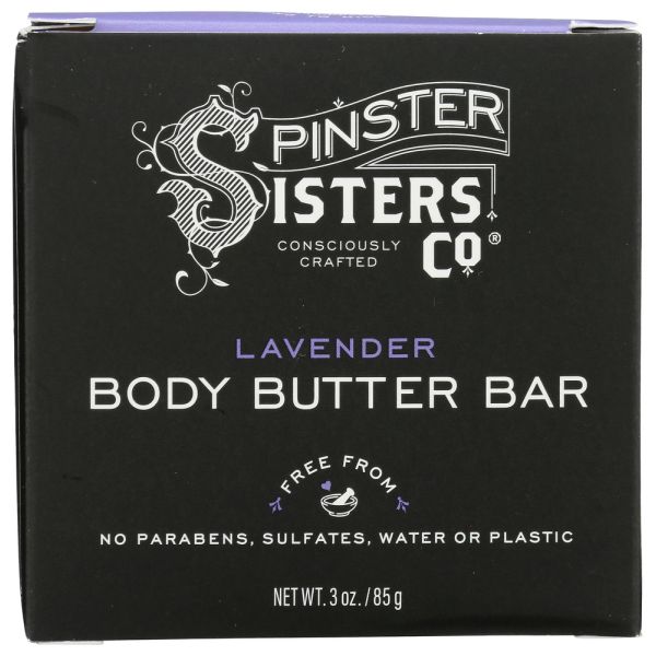 SPINSTER SISTERS CO: Bar Body Btr Lavender, 3 OZ