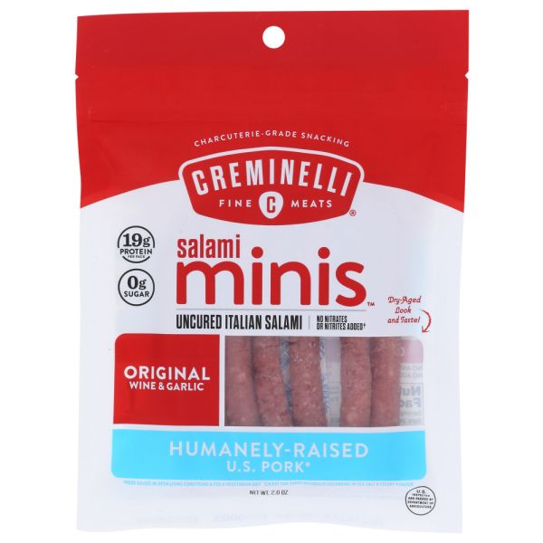 CREMINELLI FINE MEATS: Salami Minis Original, 2.6 oz