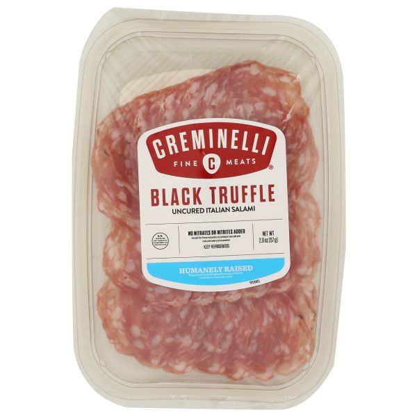 CREMINELLI FINE MEATS: Sliced Black Truffle Salami, 2 oz