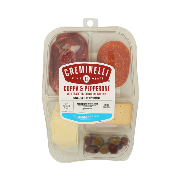 CREMINELLI FINE MEATS: Copa And Pepperoni Crackers Tray, 7 oz