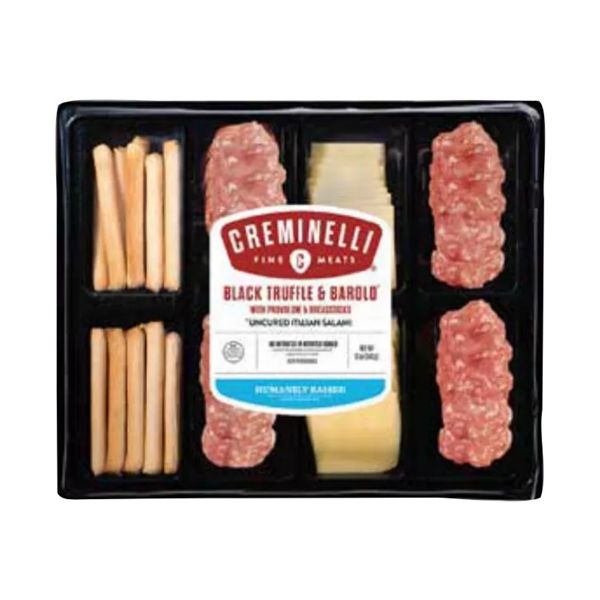 CREMINELLI: Black Truffle & Barolo Salami with Provolone Cheese Breadsticks Tray, 12 oz