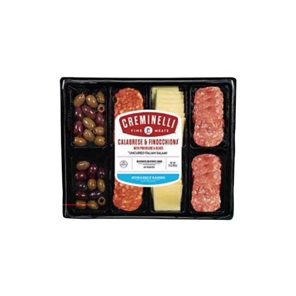 CREMINELLI: Calabrese & Finocchiona Salami with Provolone Olive Tray, 12 oz
