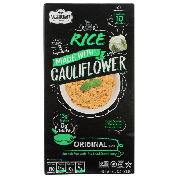 VEGGIECRAFT: Original Cauliflower Rice, 7.50 oz