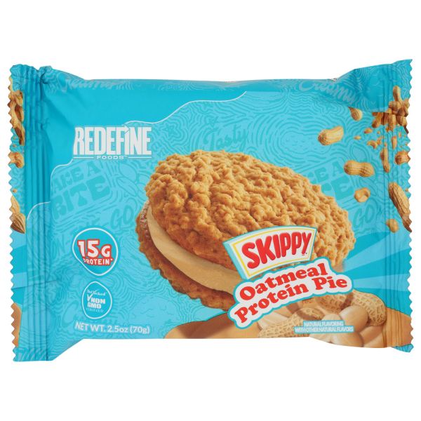 REDEFINE FOODS: Oatmeal Protein Pie Skippy Peanut Butter, 1 ea