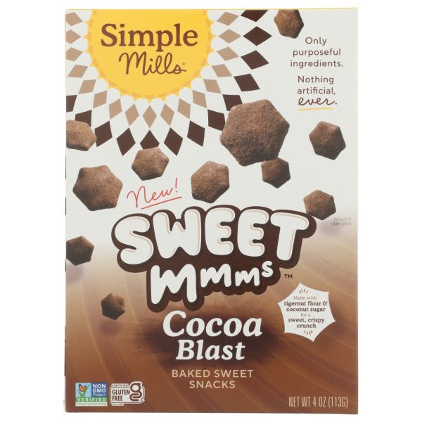 SIMPLE MILLS: Cocoa Blast Sweet Mmms Cookies, 4 oz