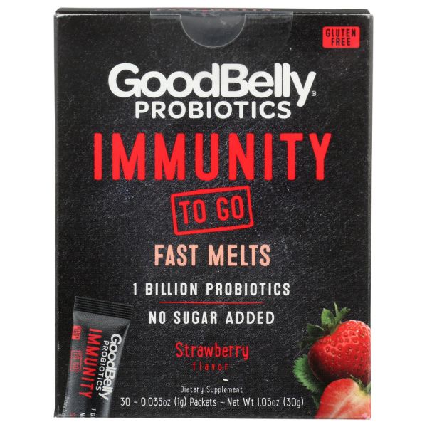 GOOD BELLY: Probiotic Powder Packet Strawberry Flavor, 1.05 oz