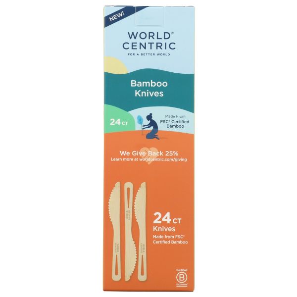 WORLD CENTRIC: Bamboo Knives, 24 pc