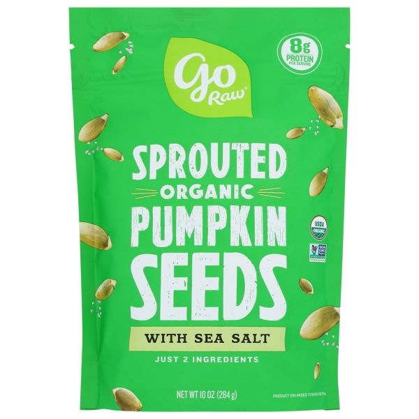 GO RAW: Sprouted Seeds Pumpkin Sea Salt, 10 oz