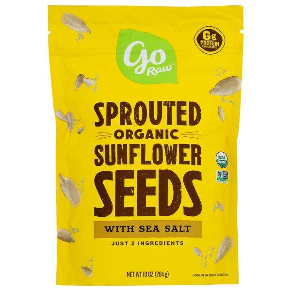 GO RAW: Sprouted Sunflower Seeds Sea Salt, 10 oz
