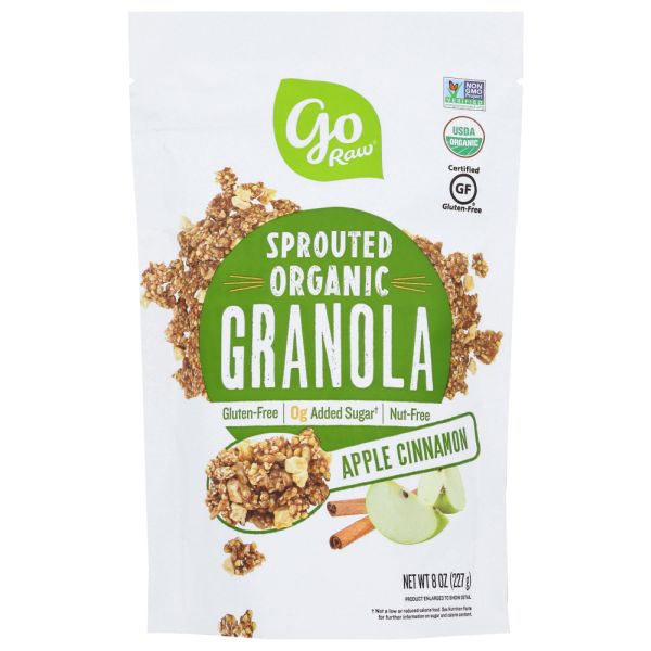 GO RAW: Sprouted Organic Granola Apple Cinnamon, 8 oz
