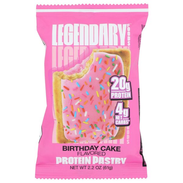 LEGENDARY FOODS: Pastry Birthday Cake, 2.2 oz