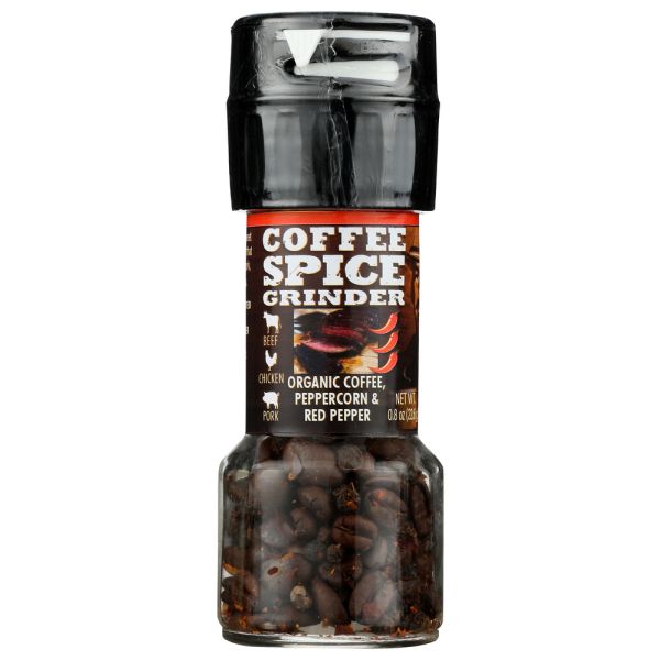 DON PABLO: Organic Coffee Peppercorn Red Pepper Spice Grinder, 0.8 oz