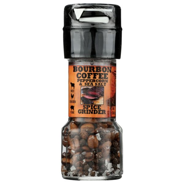 DON PABLO ORGANIC COFFEE: Bourbon Coffee Peppercorn Sea Salt Grinder, 1.3 oz