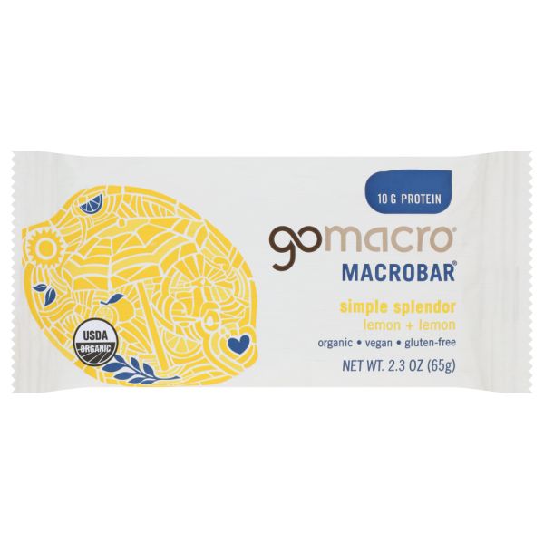 GOMACRO: Lemon Lemon Macrobar, 2.3 oz