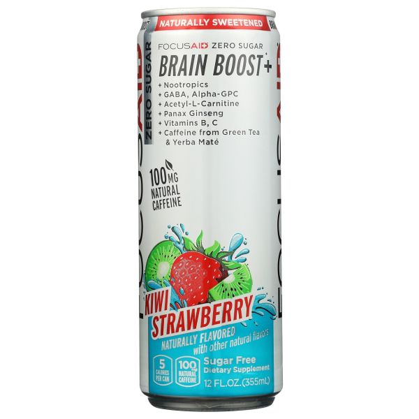 LIFEAID BEVERAGE: FocusAid Kiwi Strawberry Brain Boost Energy Drink, 12 fo