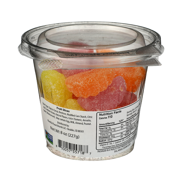 NO LABEL: Candy Fruit Slice Cup Non Gmo, 8 oz