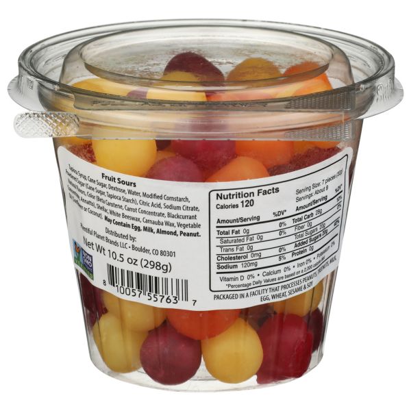 NO LABEL: Assorted Fruit Sours Cup Non Gmo, 10.5 oz