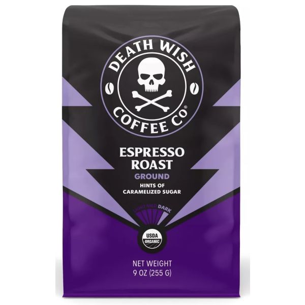DEATH WISH COFFEE CO: Espresso Roast Ground Coffee, 9 oz