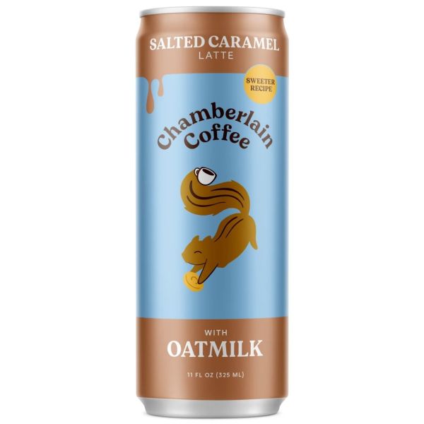 CHAMBERLAIN COFFEE: Salted Caramel Coffee Latte with Oatmilk, 11 fo